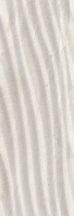 Cotton White Wall Tile (Glossy Ceramic Curve) 12x35