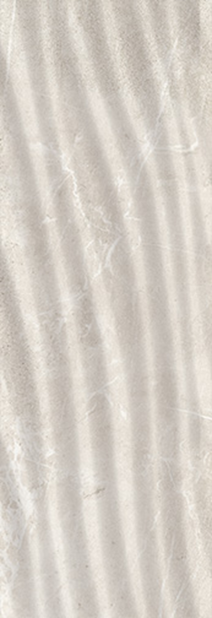 Nature Beige Wall Tile (Glossy Ceramic Curve) 12x35