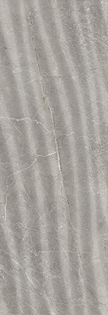 Ash Cool Gray Wall Tile (Glossy Ceramic Curve) 12x35